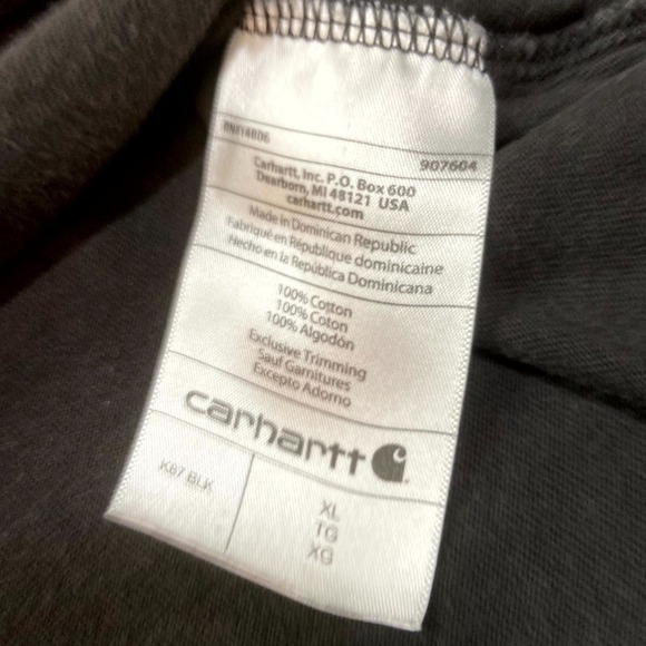 Vintage Y2K Carhartt Faded K87 Pocket T Shirt Men XL Black Workwear Distressed - Picture 5 of 8